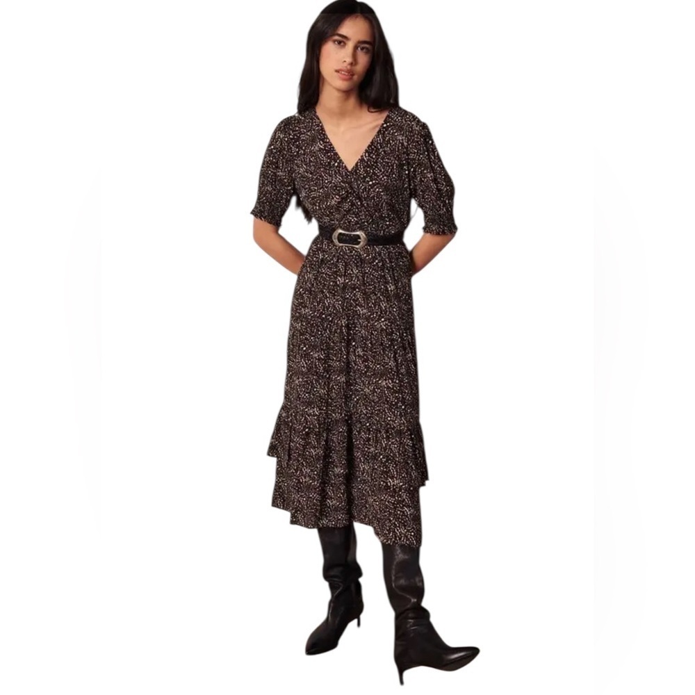 ba&sh Ivika V Neck Midi Dress Size S